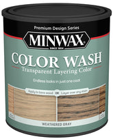 Minwax 400140000 Interior Wood Stain, Weathered Gray, Liquid, 1 qt